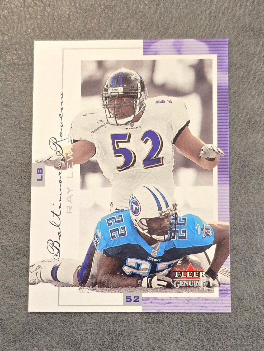 2001 Fleer Genuine #43 Ray Lewis Football Card